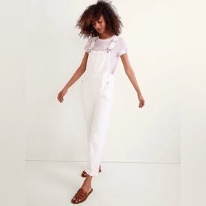 Madewell Straight Leg Overalls in Tile White